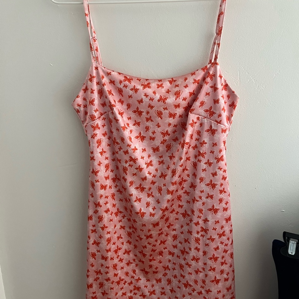 Urban Outfitters Pink and Orange Butterfly Dress